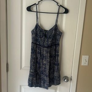 Francesca's Collections Blue Printed Mini Dress